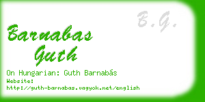 barnabas guth business card