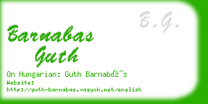 barnabas guth business card